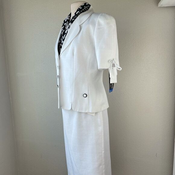 NWT Sag Harbor Suit White Jacket and Skirt Size 10 - Picture 6 of 16
